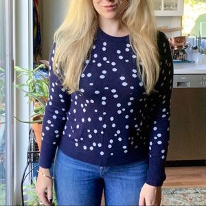 A New Day Navy Sweater w/ White Polka Dots Target